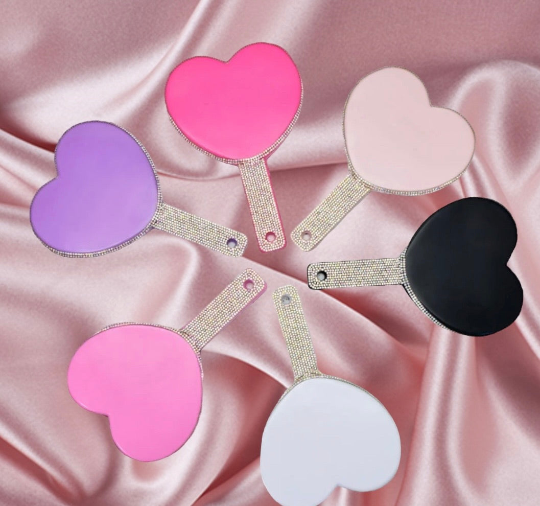 Light pink bling mirror